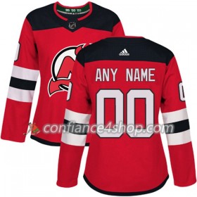 Adidas Maillot de Hockey New Jersey Devils Personnaliser 2017-2018 Rouge Authentic - Femme